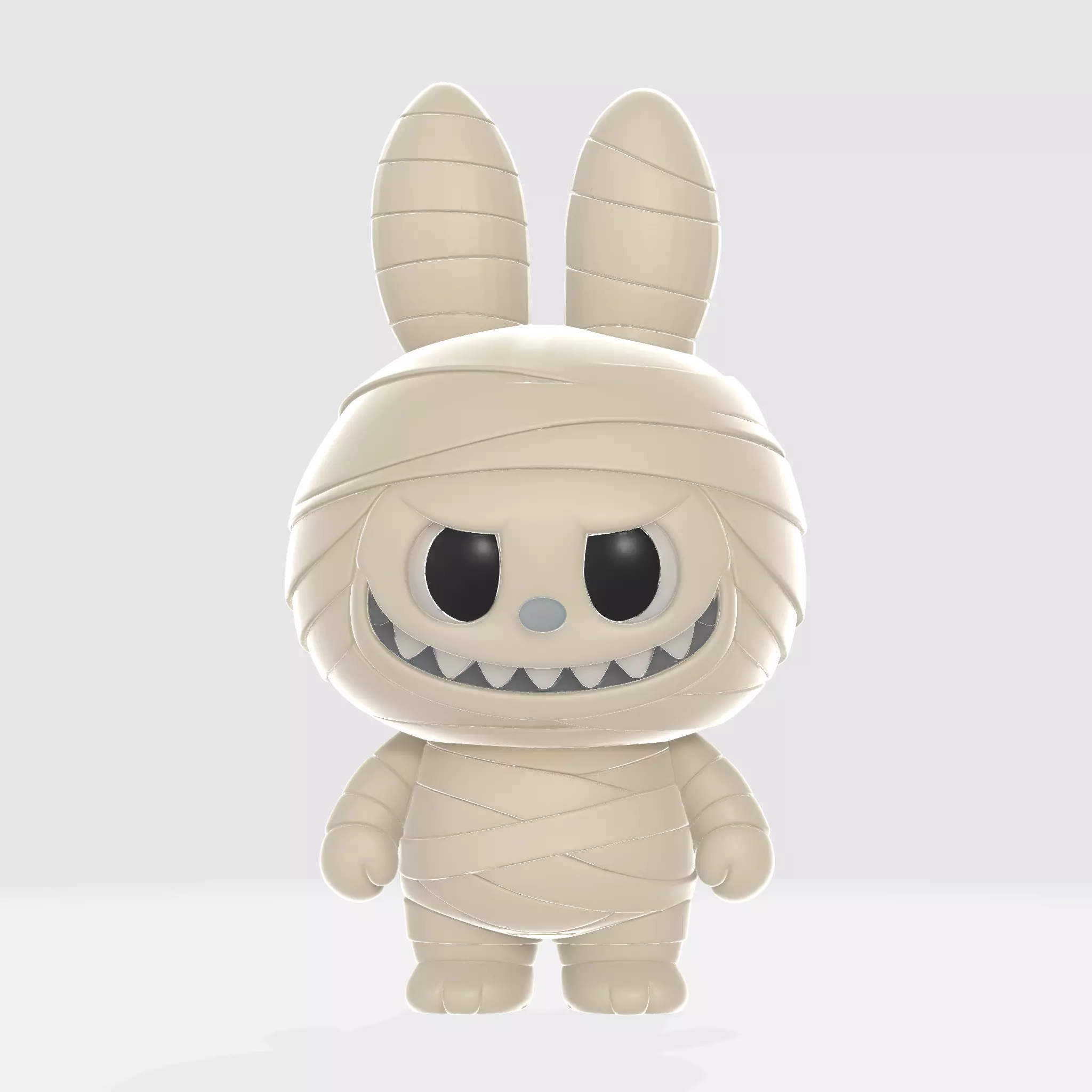 Labubu Mummy Bunny Figure Creepy Cute Halloween Decor 3D print model_1