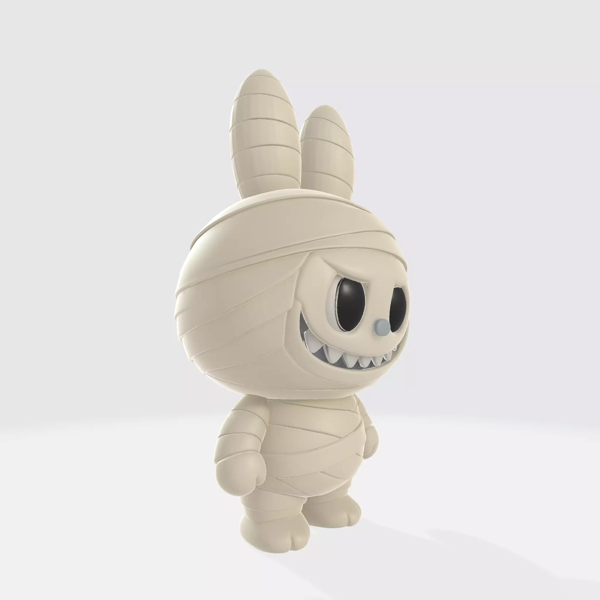 Labubu Mummy Bunny Figure Creepy Cute Halloween Decor 3D print model_4