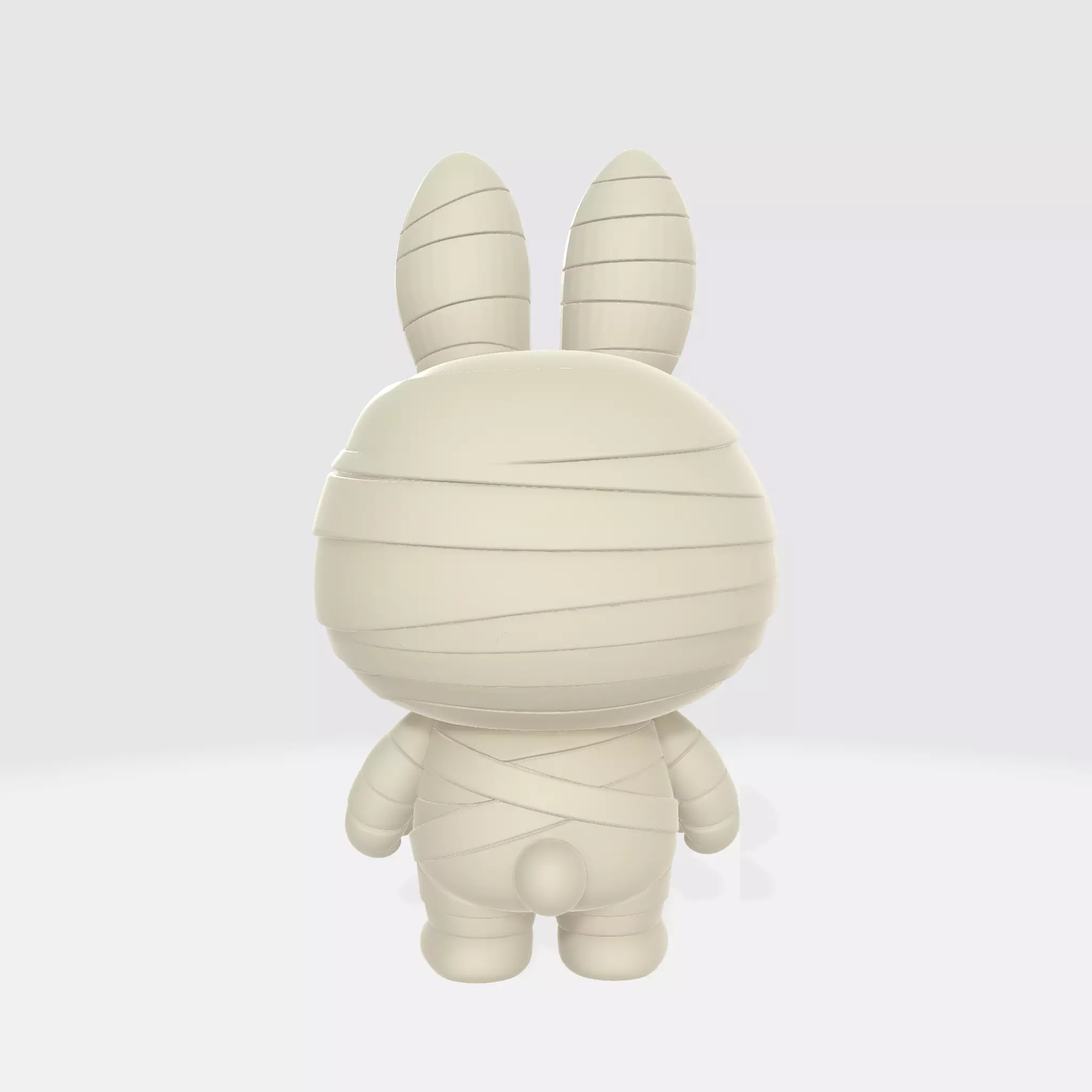 Labubu Mummy Bunny Figure Creepy Cute Halloween Decor 3D print model_3
