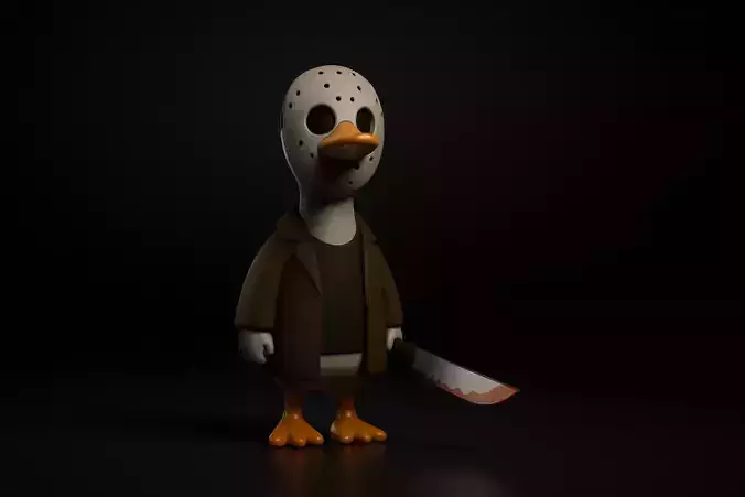Duck Horror Figurine Jason Inspired Duck Collectible Horror