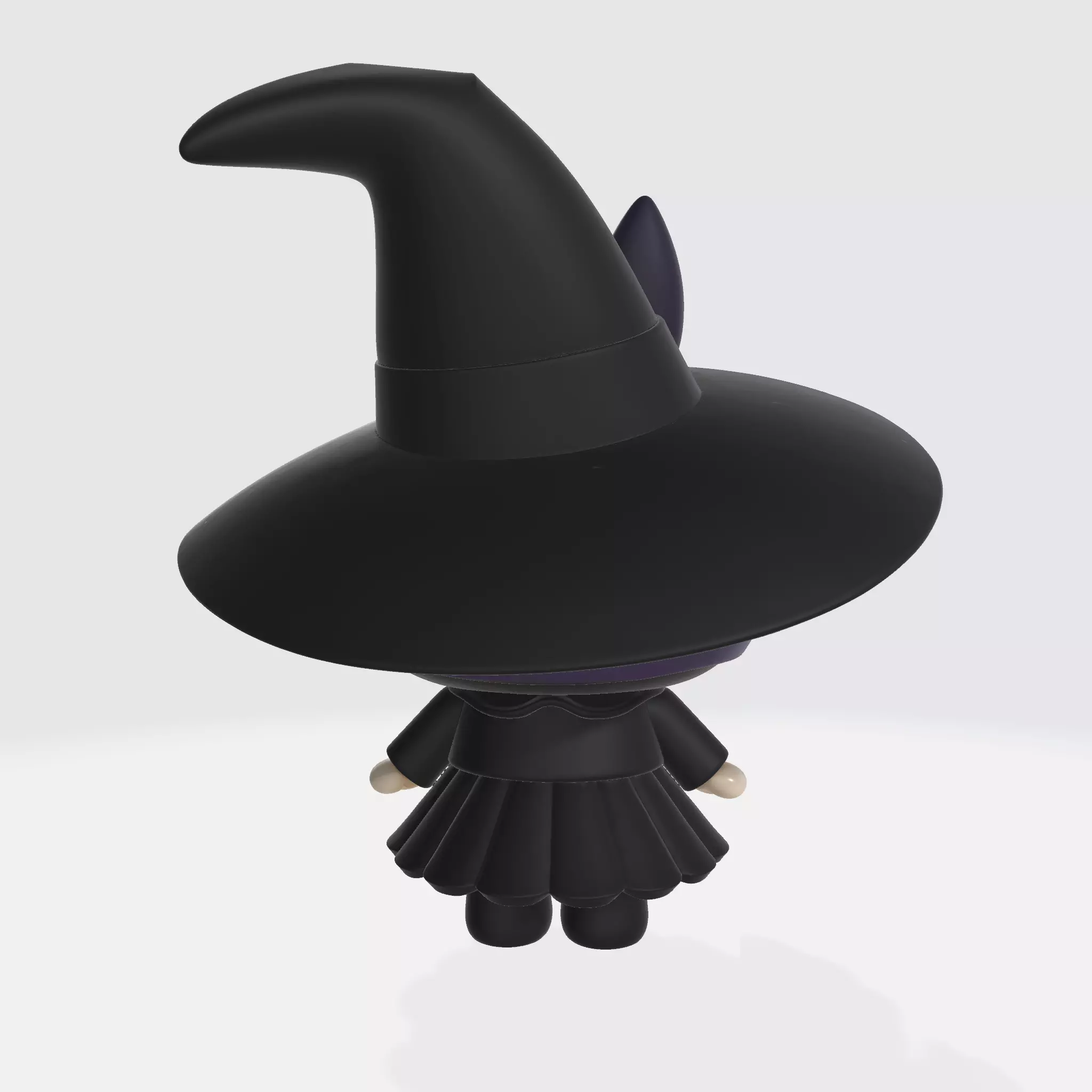 Labubu Witch Figure Spooky Cute Collectible Halloween Gothic 3D print model_3