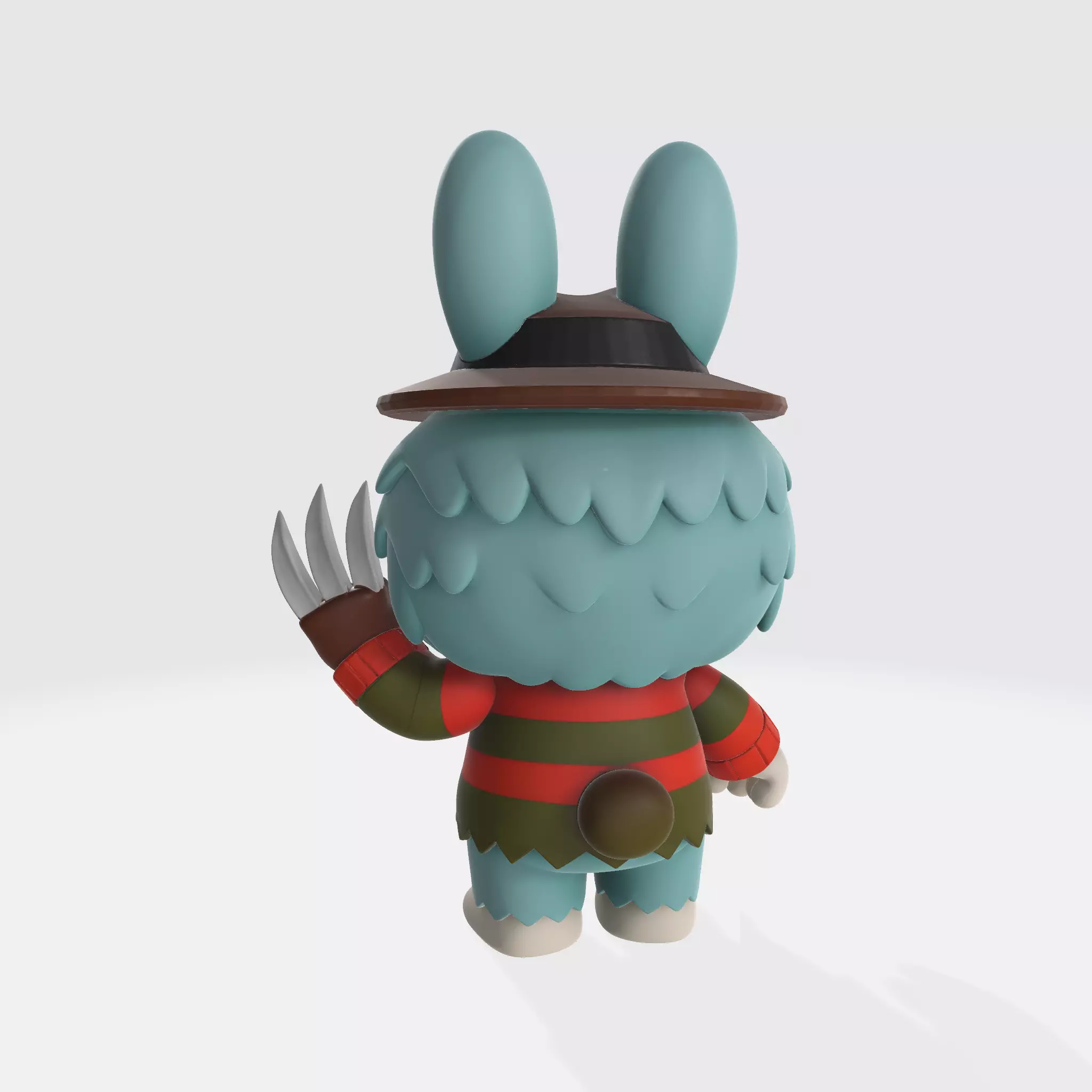 Labubu Horror Bunny Freddy Style Figurine Creepy Cute  3D print model_3
