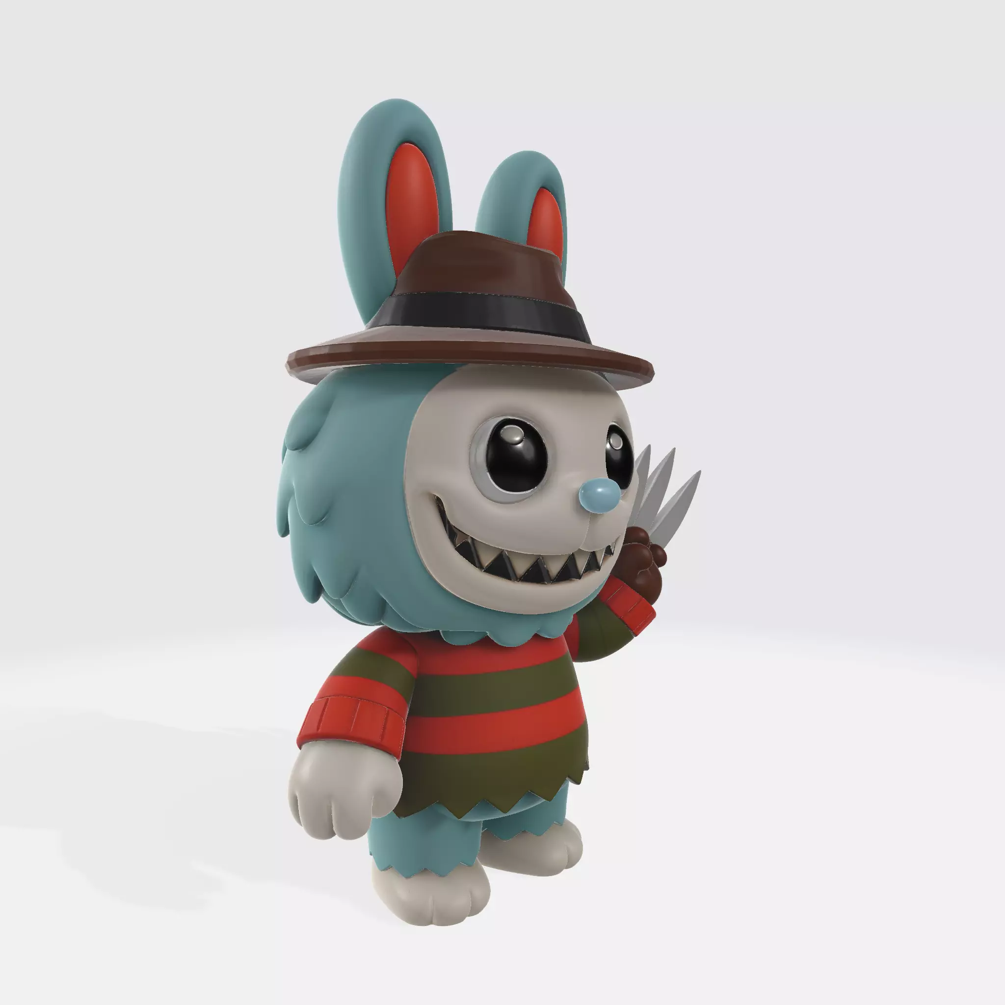 Labubu Horror Bunny Freddy Style Figurine Creepy Cute  3D print model_4