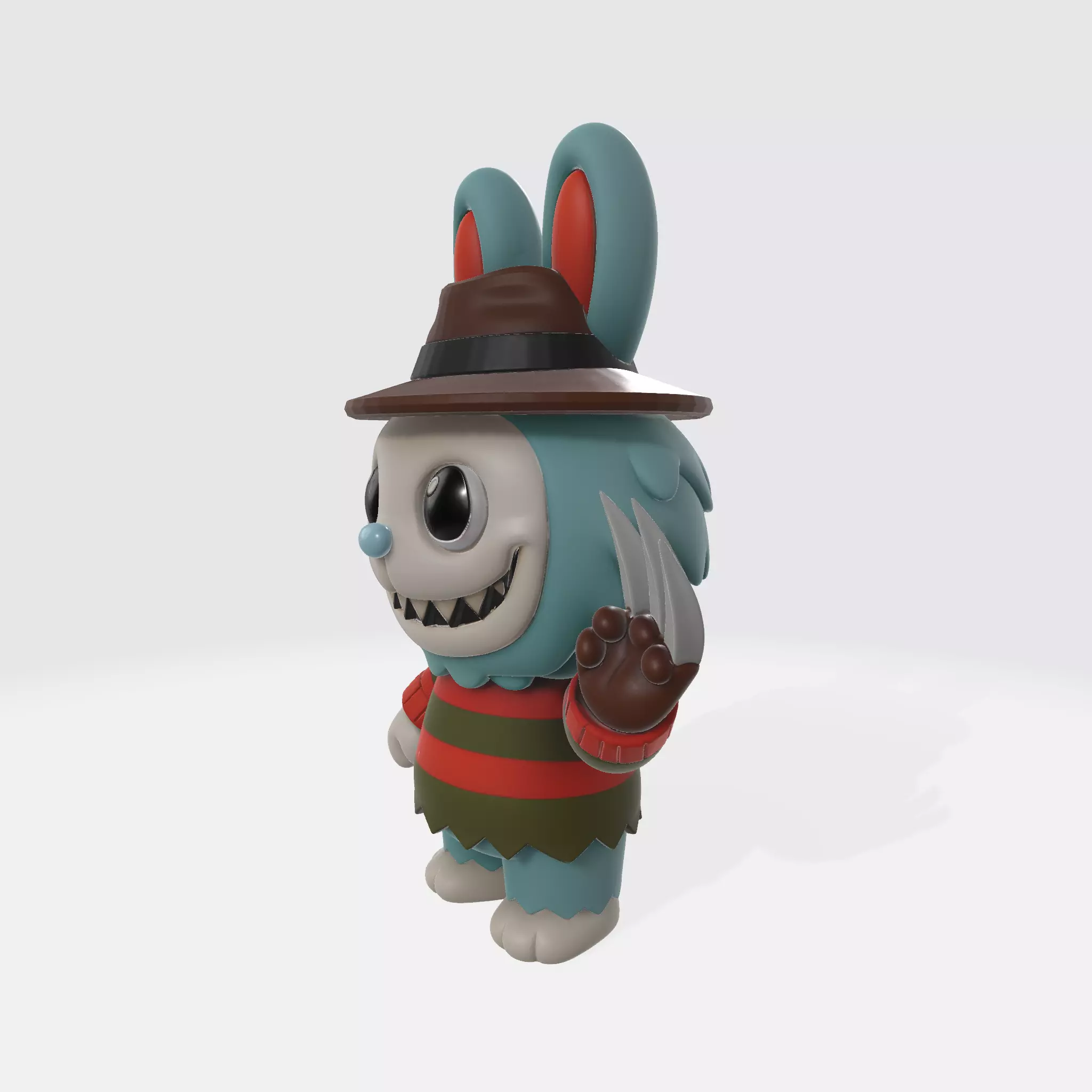 Labubu Horror Bunny Freddy Style Figurine Creepy Cute  3D print model_2