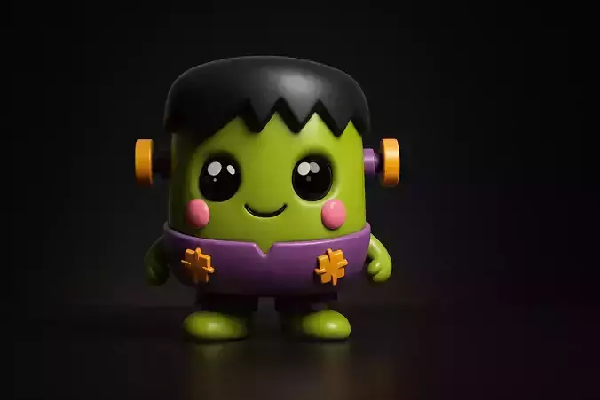 Cute Frankenstein Monster Figurine Adorable Kawaii Halloween Toy
