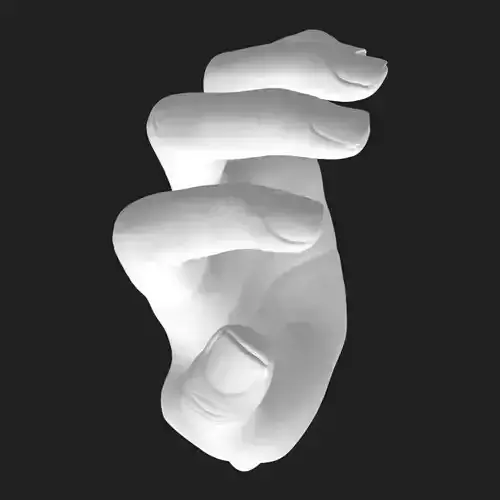 Grasping Hand STL - Flat Back Desk Holder 3D Printable 