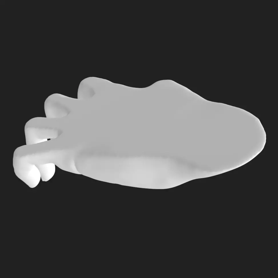 Grasping Hand STL - Flat Back Desk Holder 3D Printable 3D print model_8