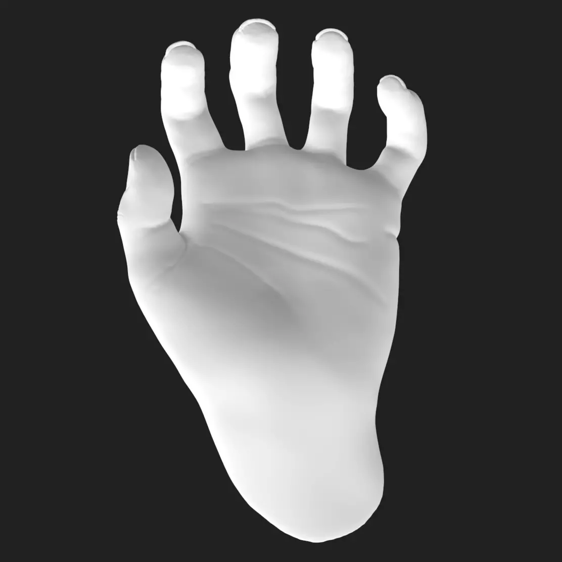 Grasping Hand STL - Flat Back Desk Holder 3D Printable 3D print model_1