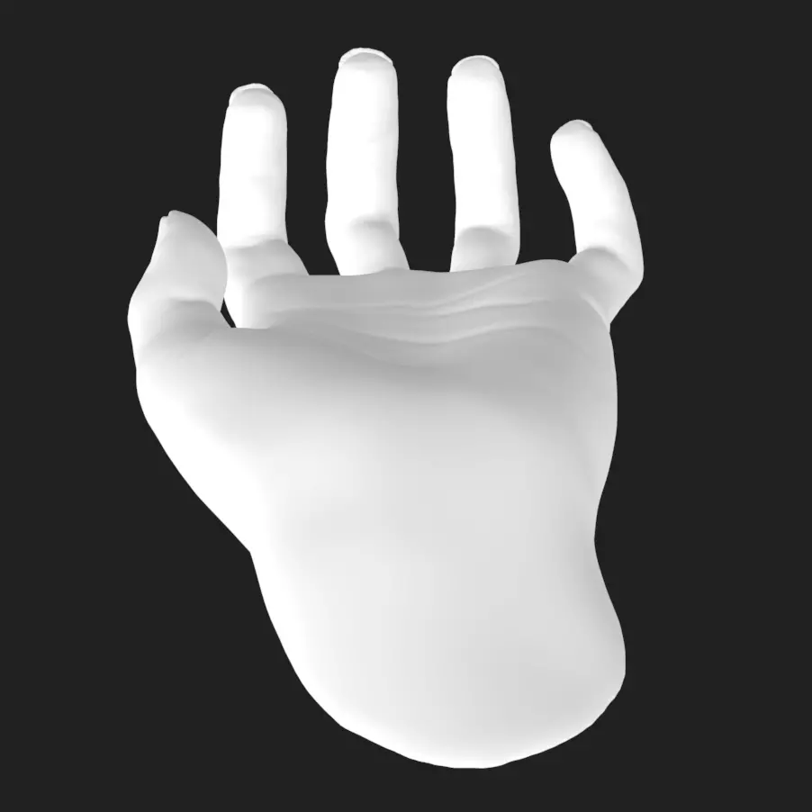 Grasping Hand STL - Flat Back Desk Holder 3D Printable 3D print model_7