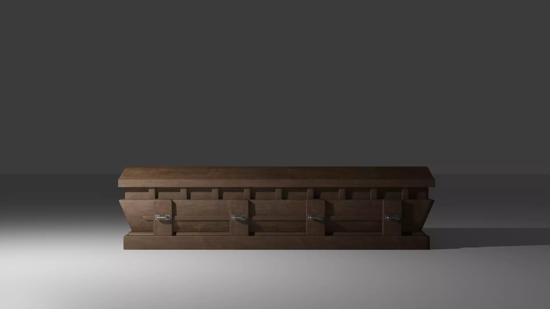 Casket Low-poly 3D model_1