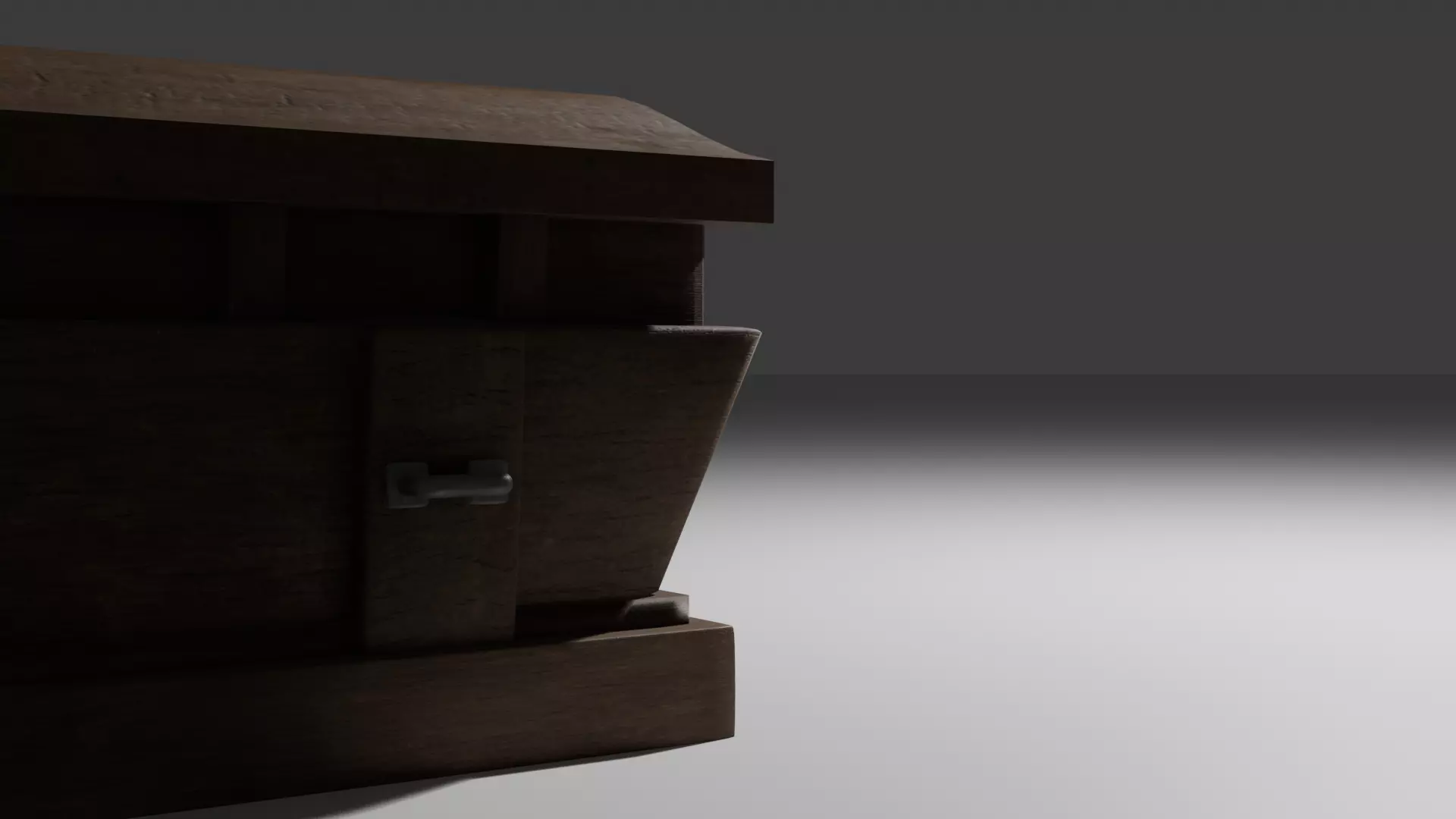 Casket Low-poly 3D model_2