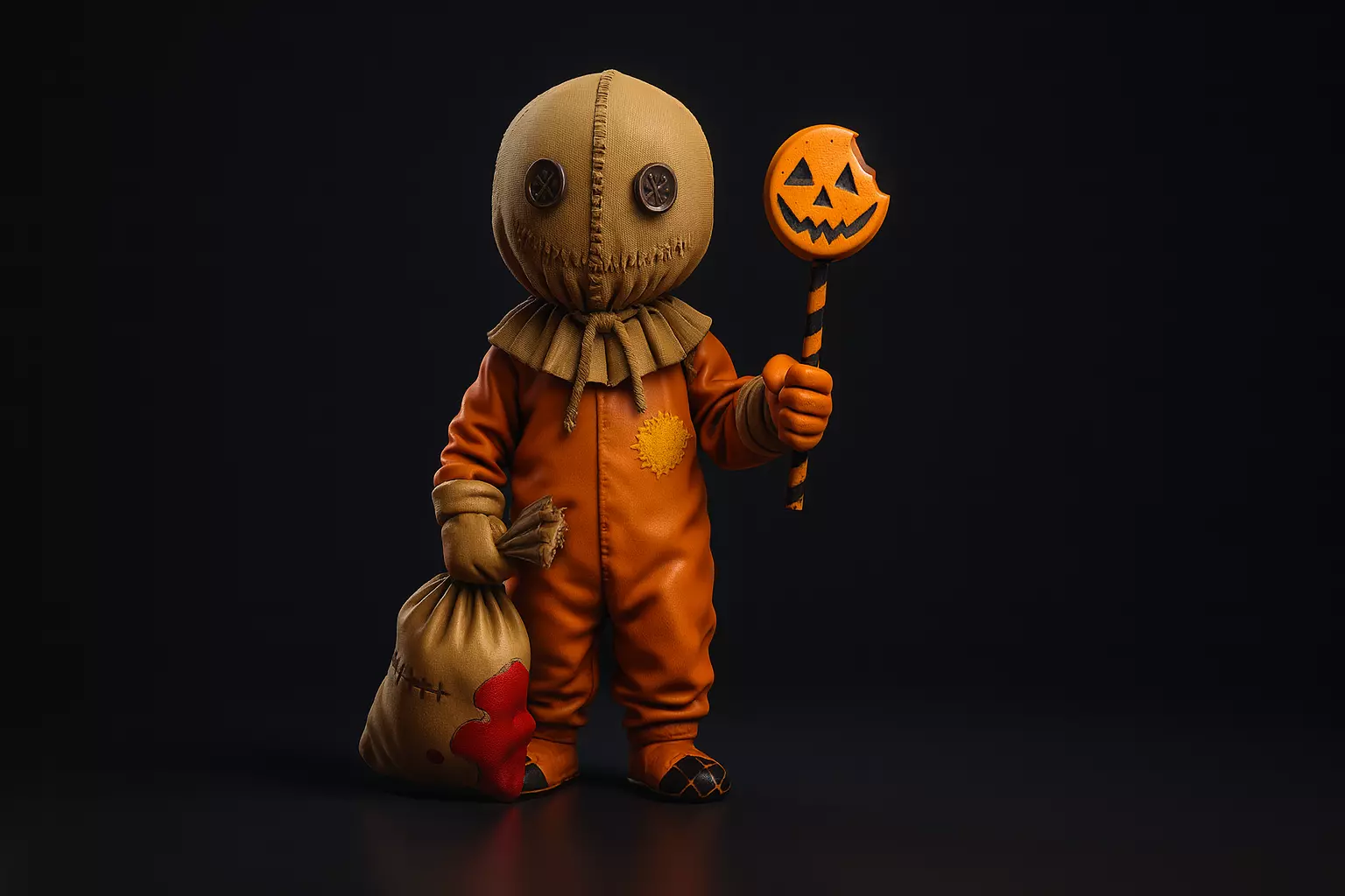 Sam Trick r Treat Horror Figurine Halloween Pumpkin Lollipop 3D print model_0