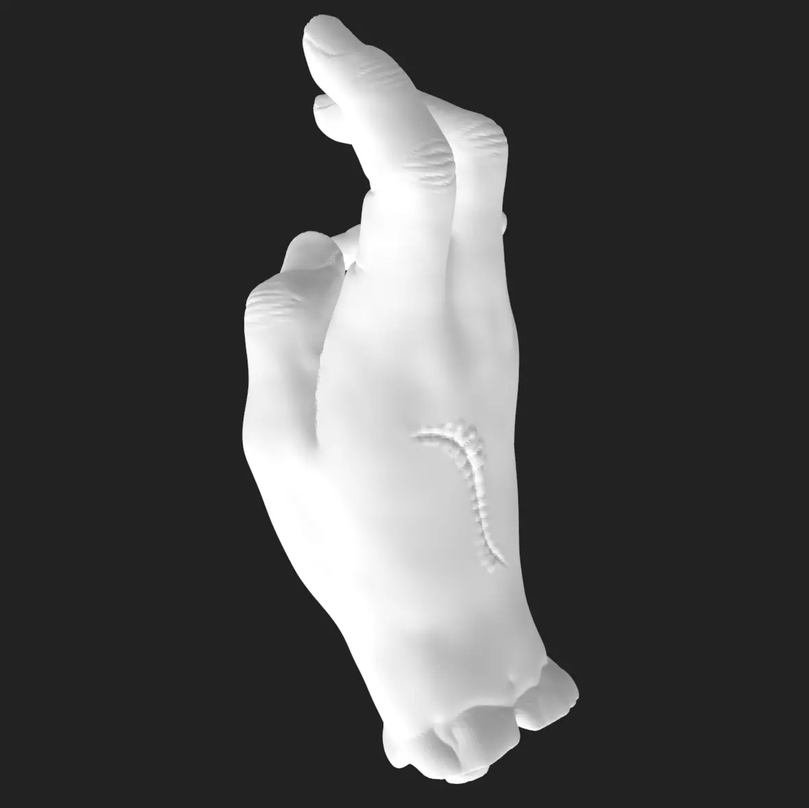 Severed Hand STL - Bloody Halloween Horror 3D Printable  3D print model_5