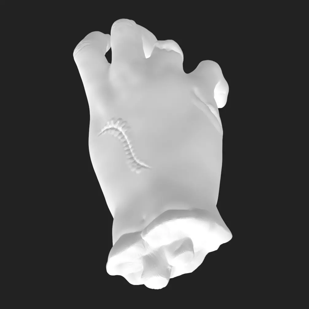Severed Hand STL - Bloody Halloween Horror 3D Printable  3D print model_2