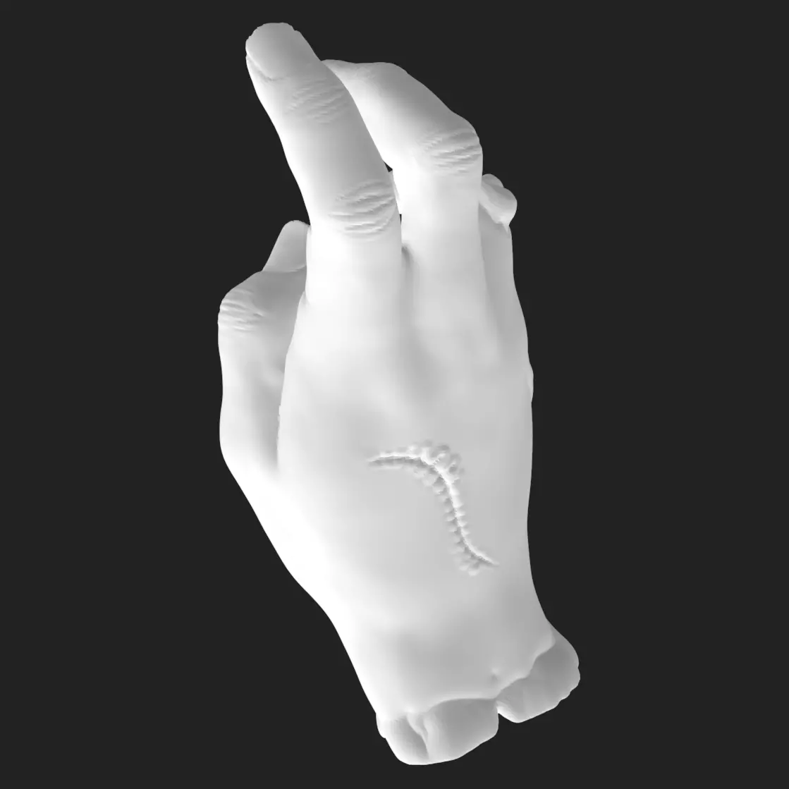 Severed Hand STL - Bloody Halloween Horror 3D Printable  3D print model_3