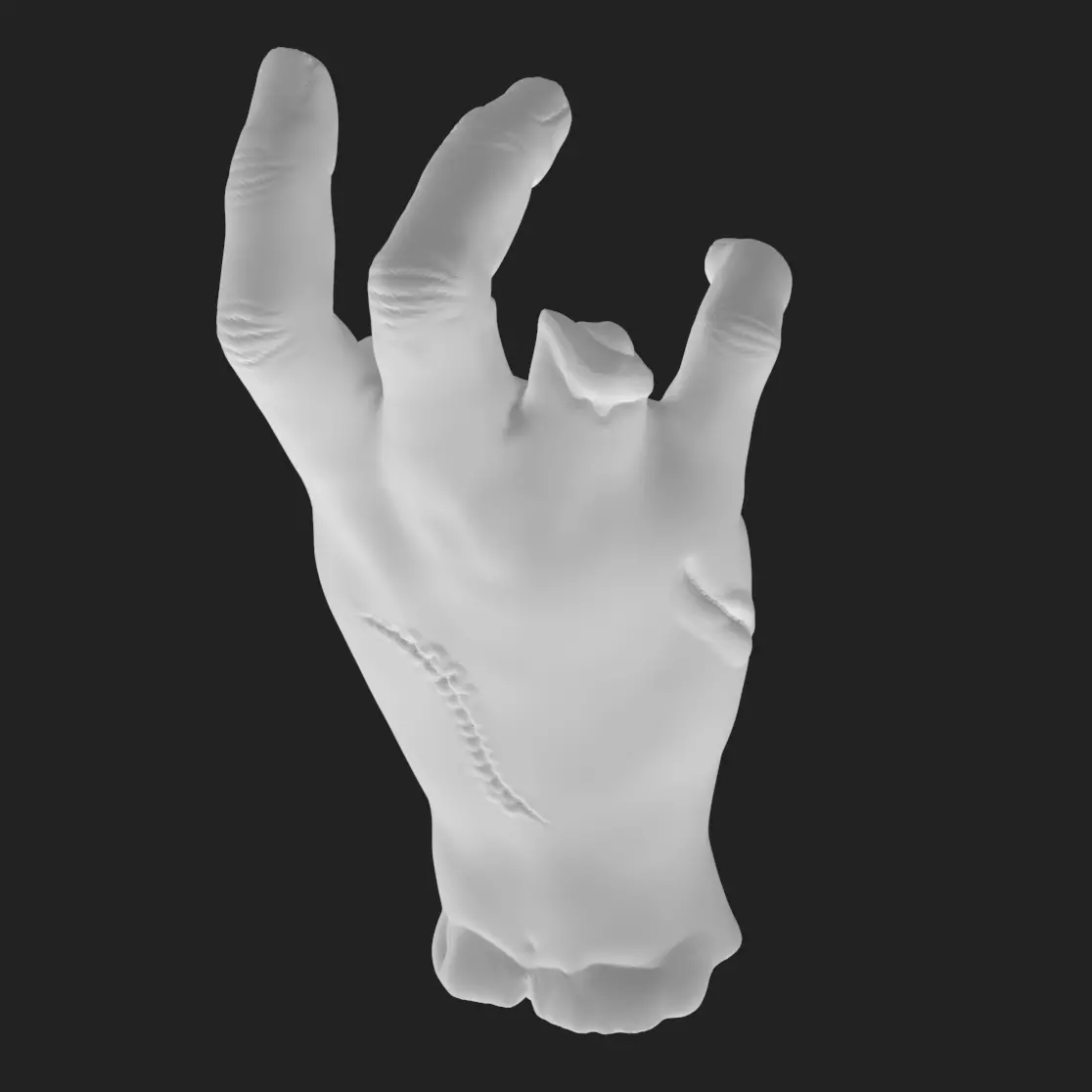 Severed Hand STL - Bloody Halloween Horror 3D Printable  3D print model_0