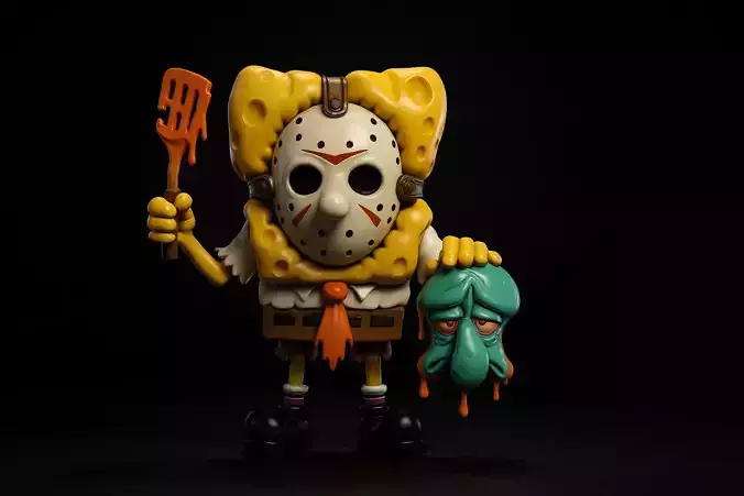 SpongeBob Jason Horror Mashup Collectible Figure