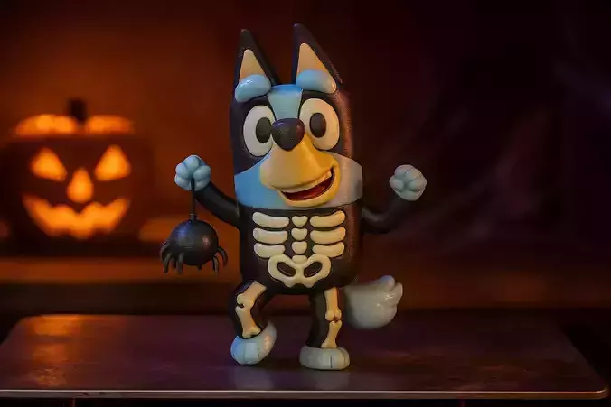 Skeleton Pluto Figure Cute Halloween Dog Collectible