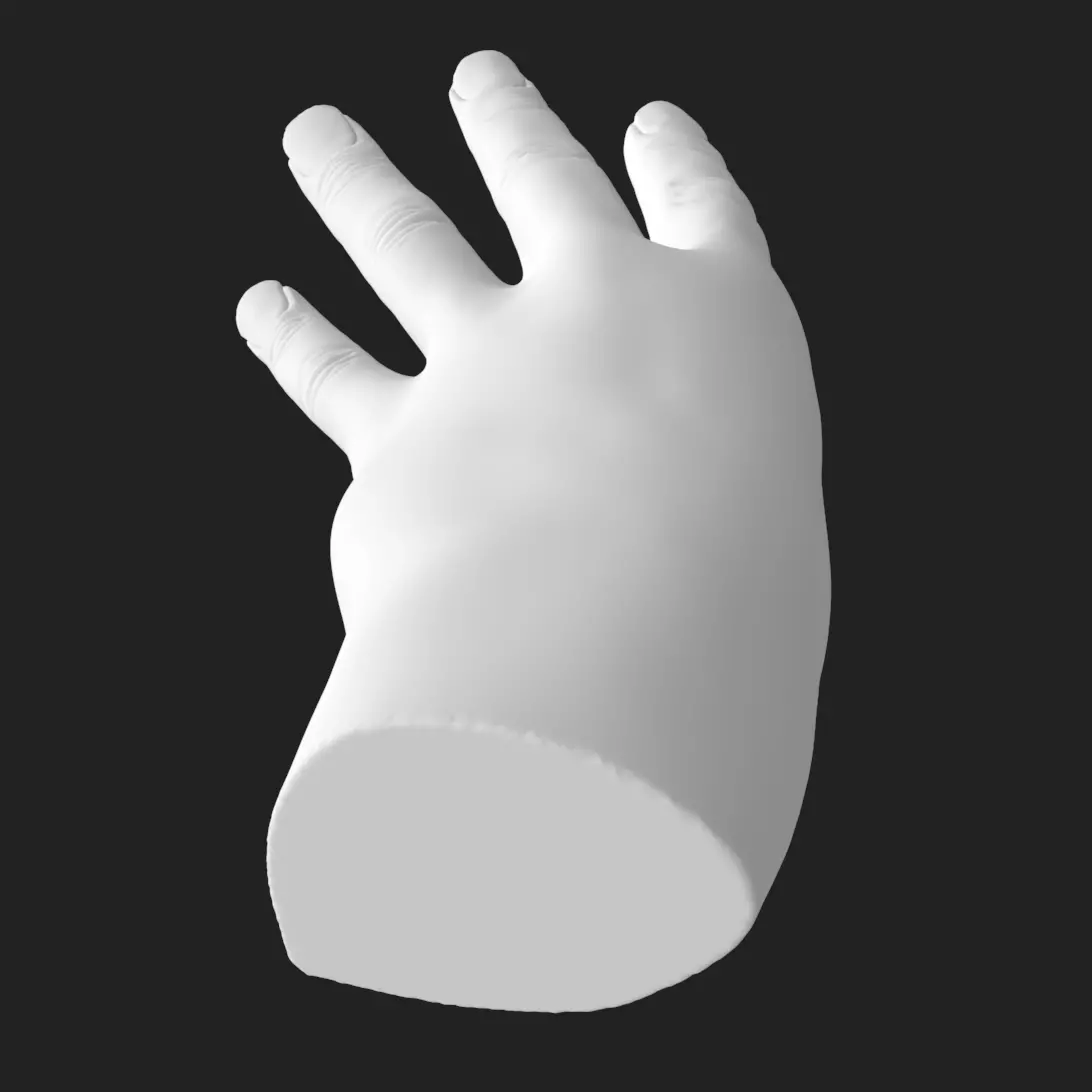 4 Fingers Hand STL - Victory Countdown Decor 3D Printable 3D print model_2