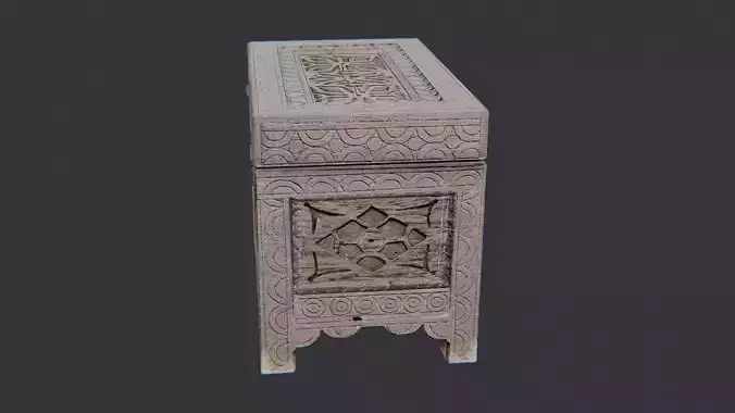 Carved Wooden Chest