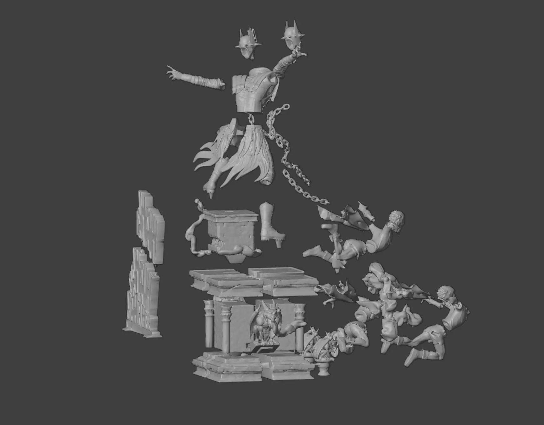 Batman Who Laughs Sculpture 3D print model_1