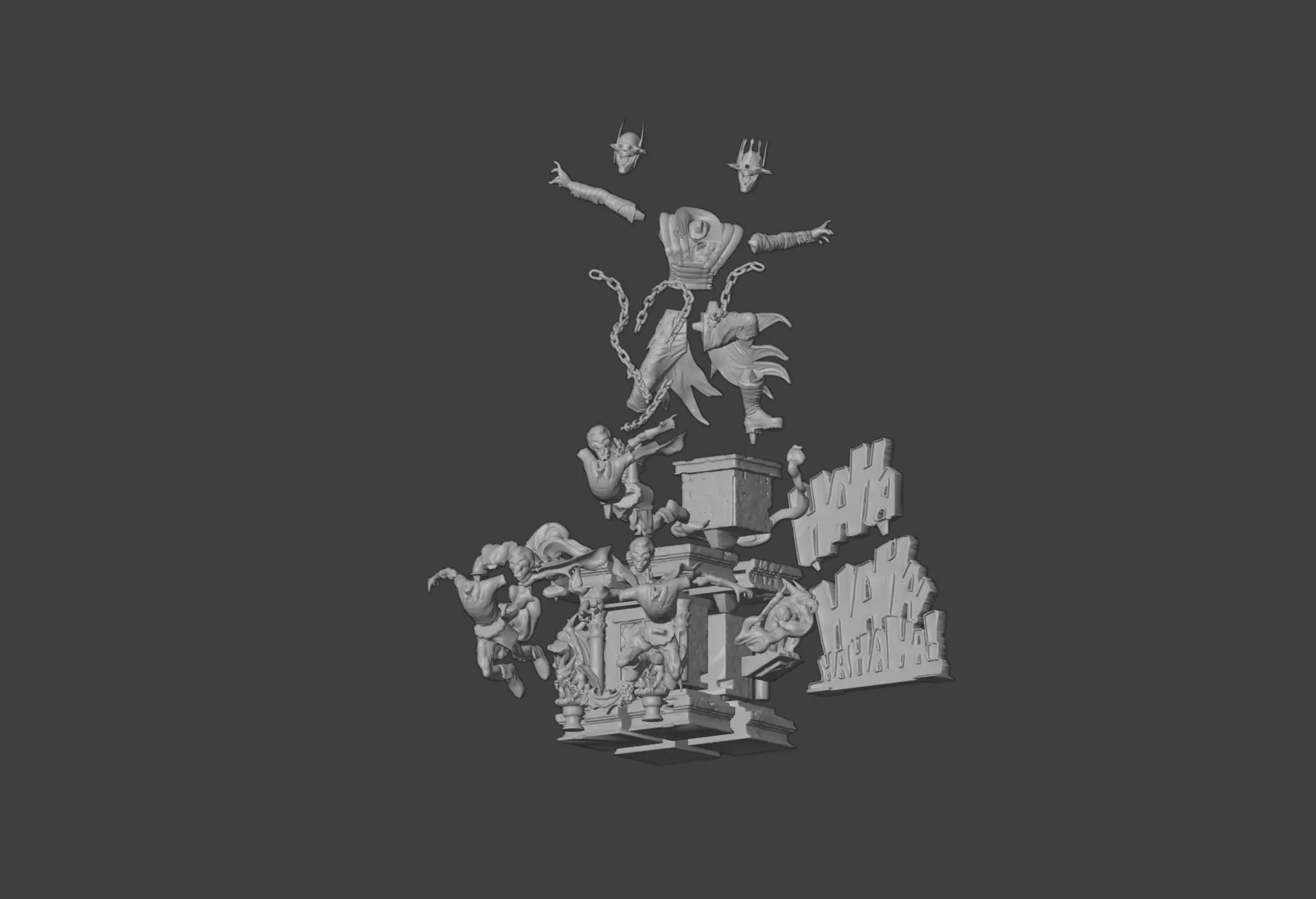 Batman Who Laughs Sculpture 3D print model_0