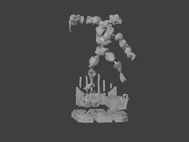 Killer Croc Split STL 3D Model for 3D Printing