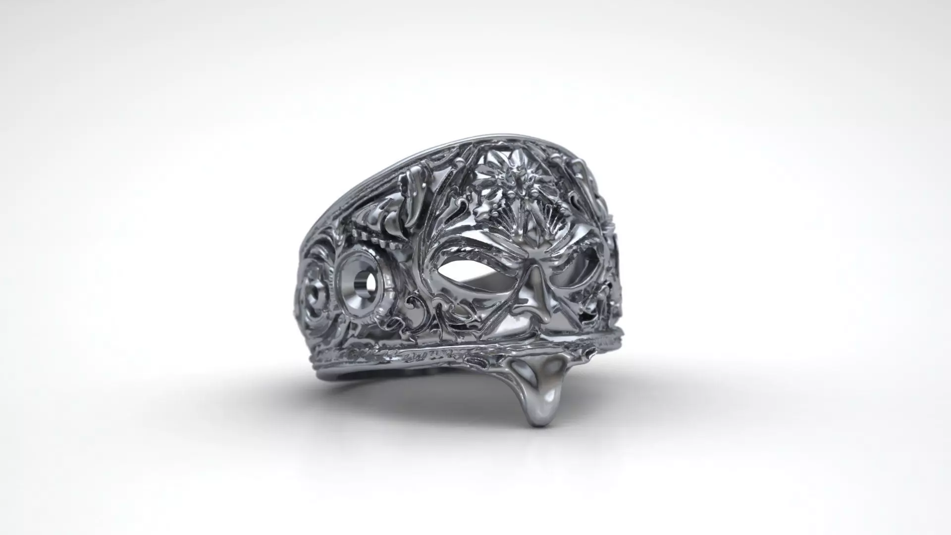 Mask of Secrets Ring Free 3D print model_0