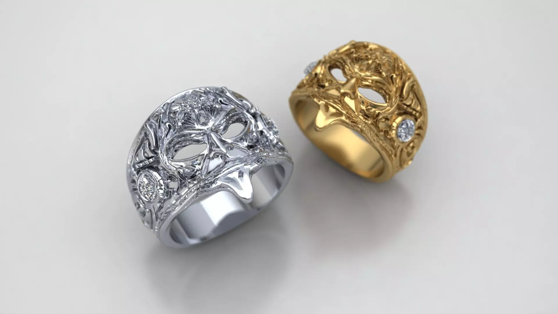 Mask of Secrets Ring Free 3D print model_1