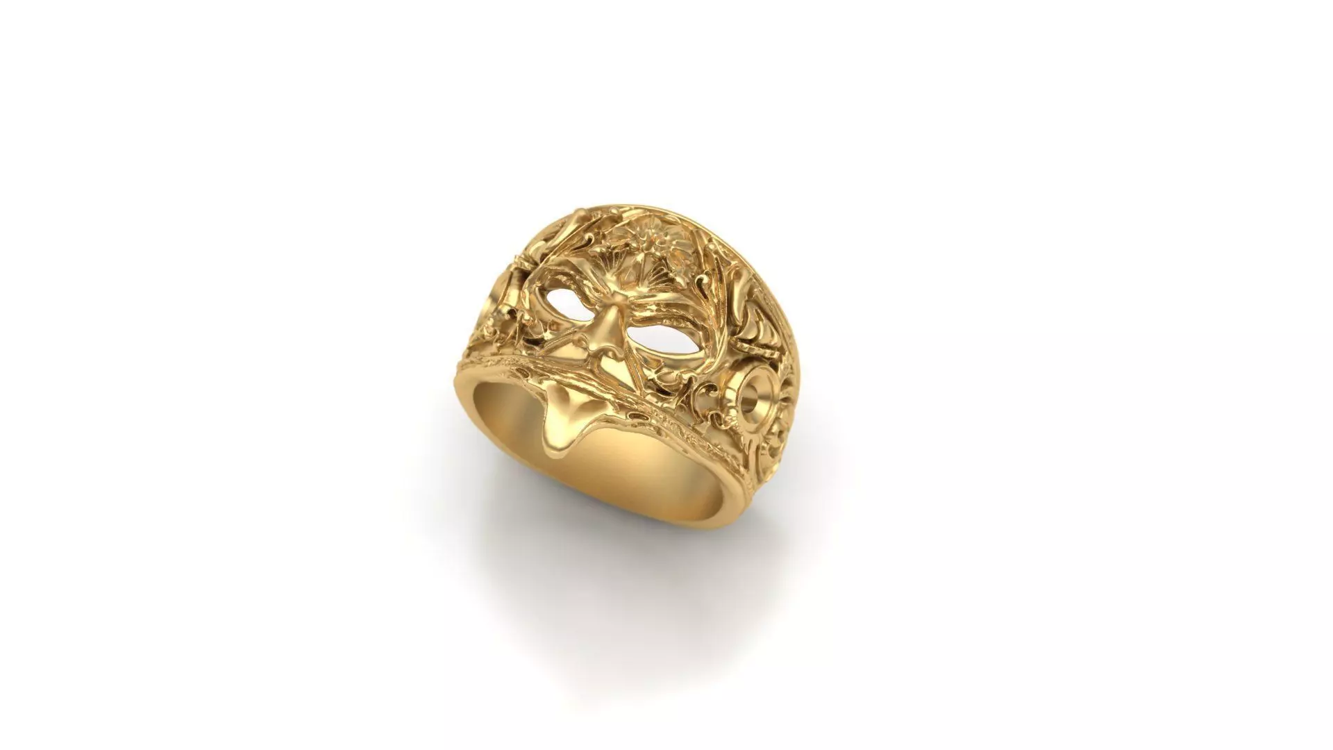 Mask of Secrets Ring Free 3D print model_5