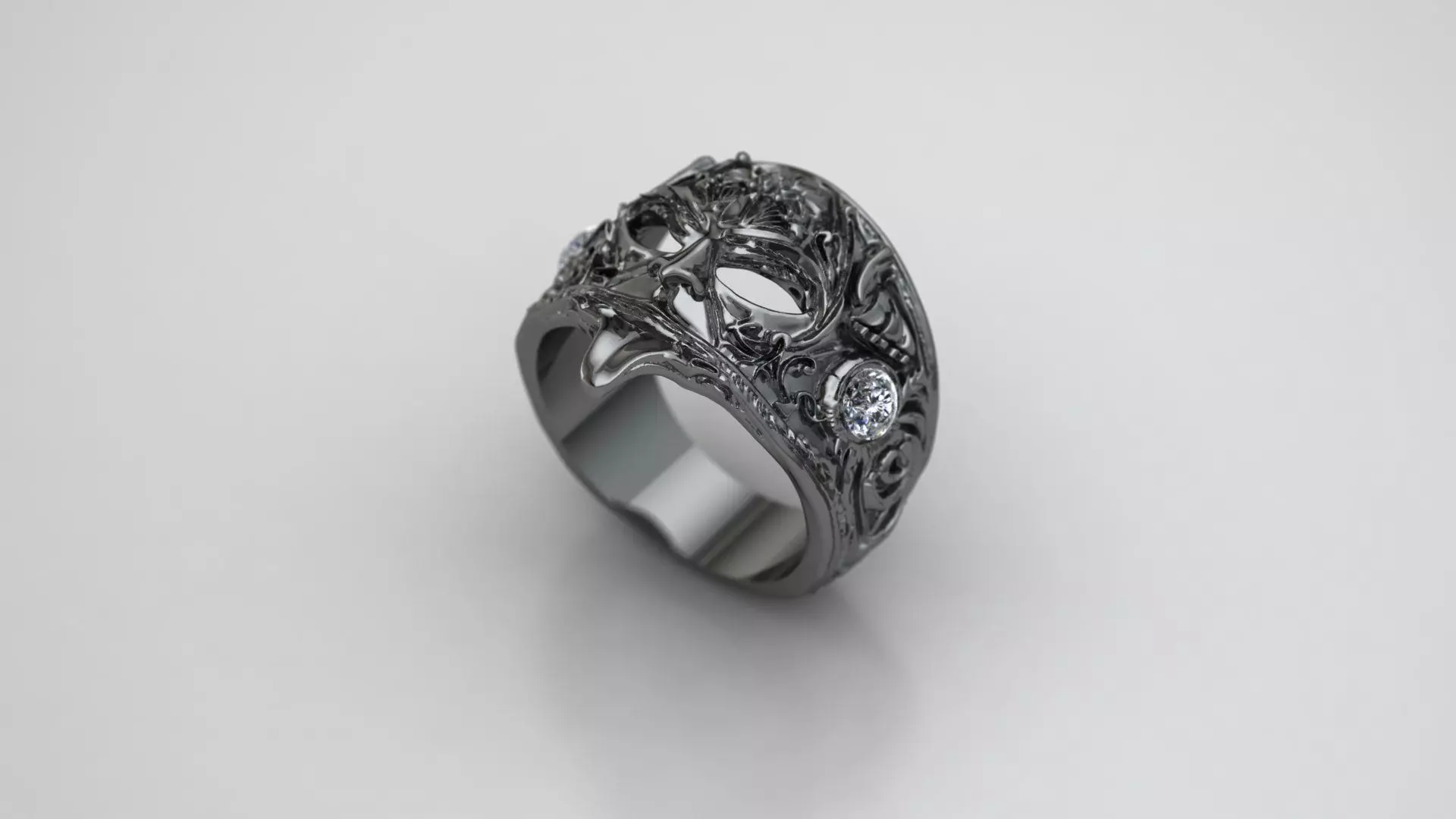 Mask of Secrets Ring Free 3D print model_2