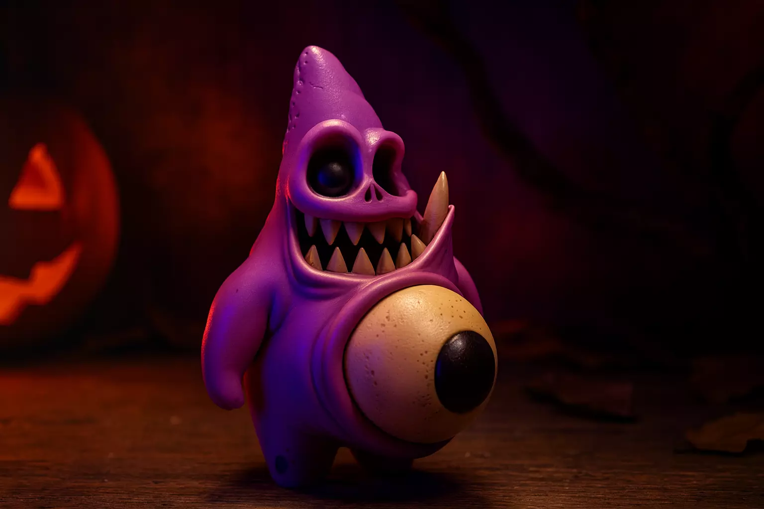 Creepy Patrick Inspired Monster Figurine Horror 3D print model_0