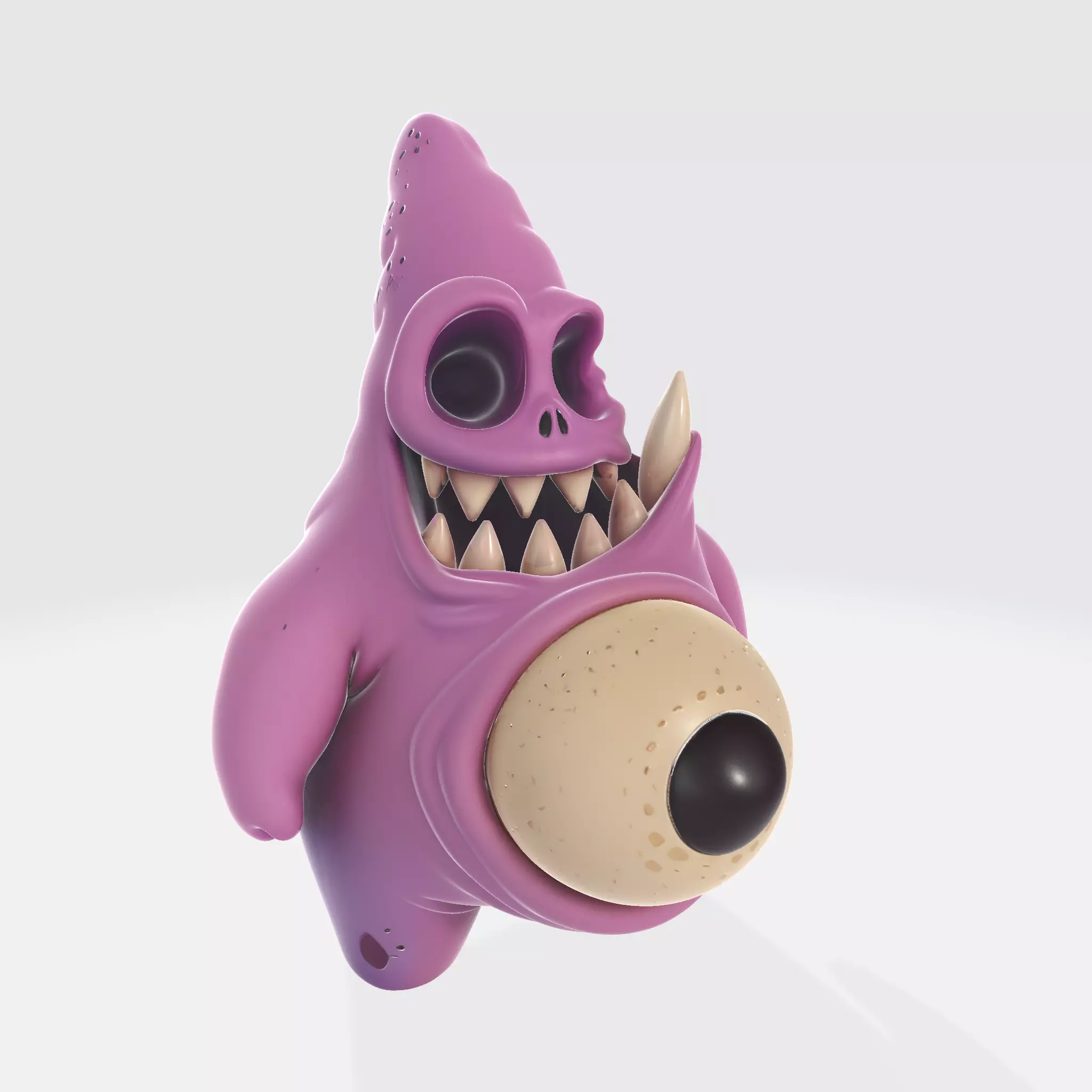 Creepy Patrick Inspired Monster Figurine Horror 3D print model_1