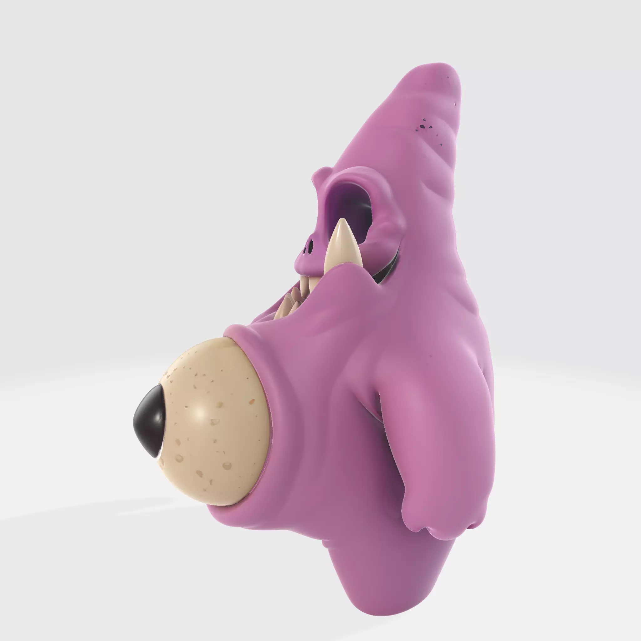 Creepy Patrick Inspired Monster Figurine Horror 3D print model_2