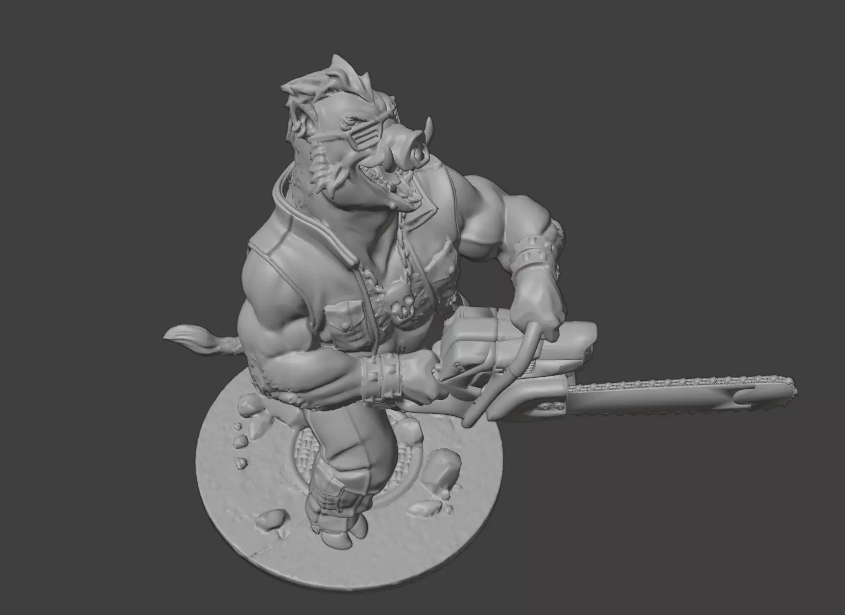 Power Boar STL 3D Model for 3D Printing 3D print model_0