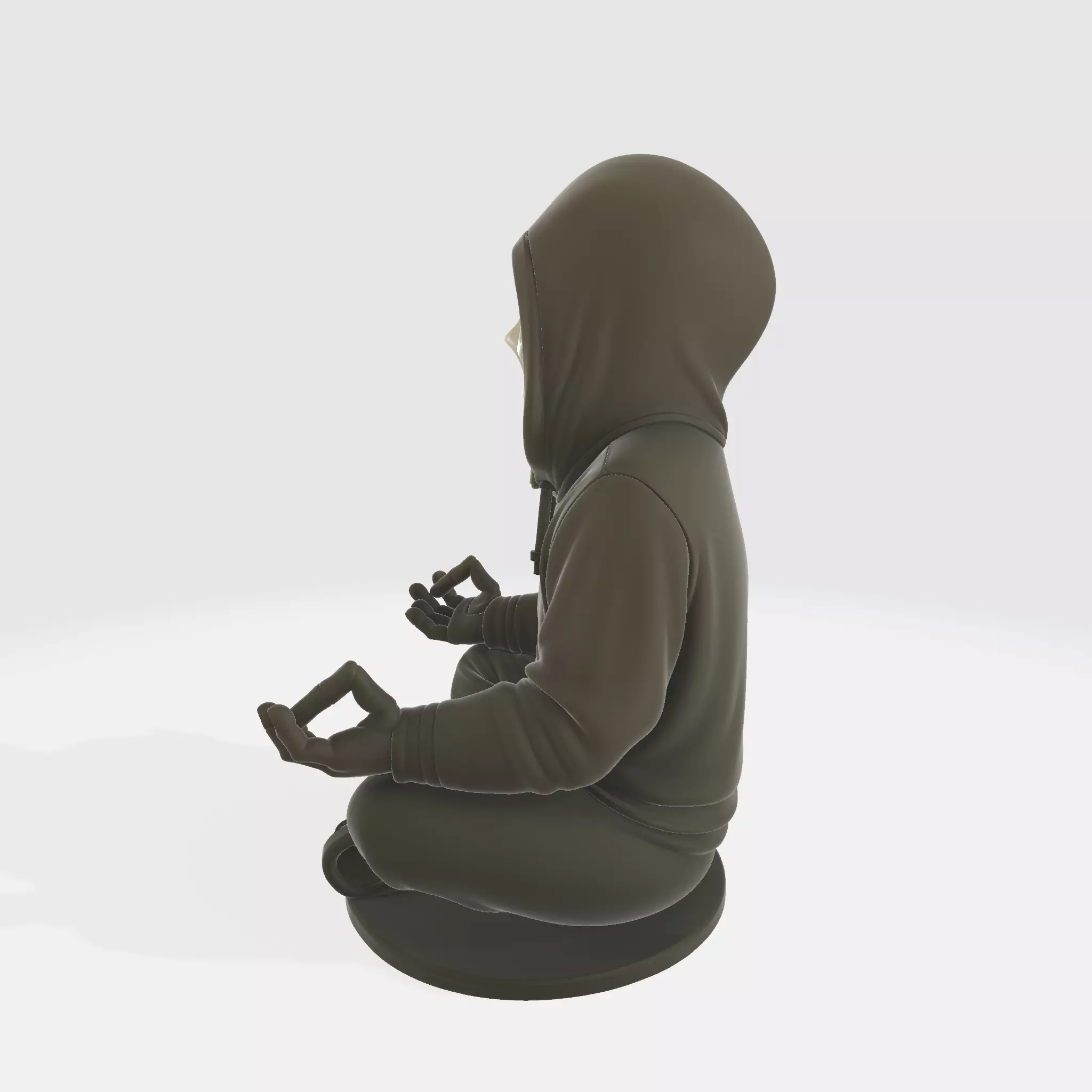 Meditating Ghost Face Horror Statue SCREAM Figurine 3D print model_1