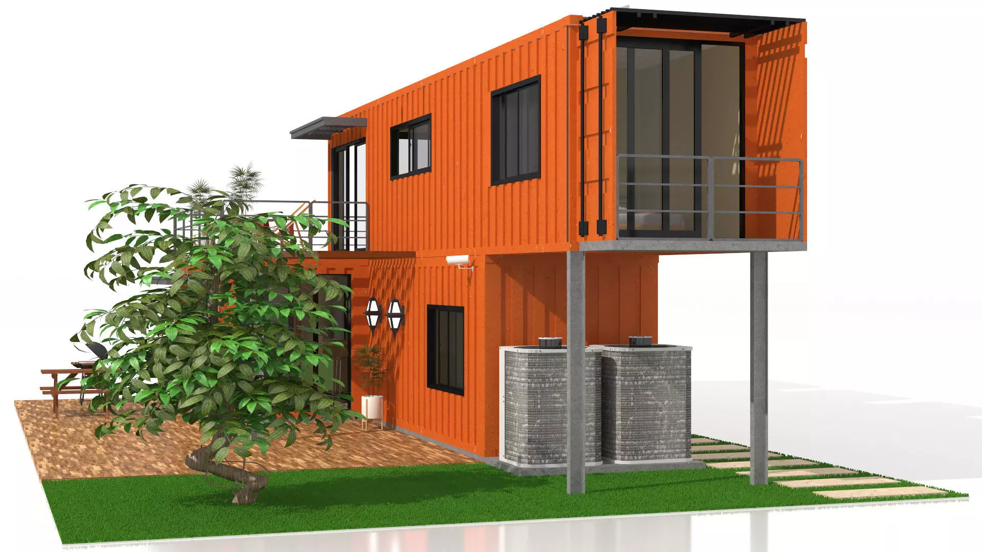 Container Villa  3D model_5