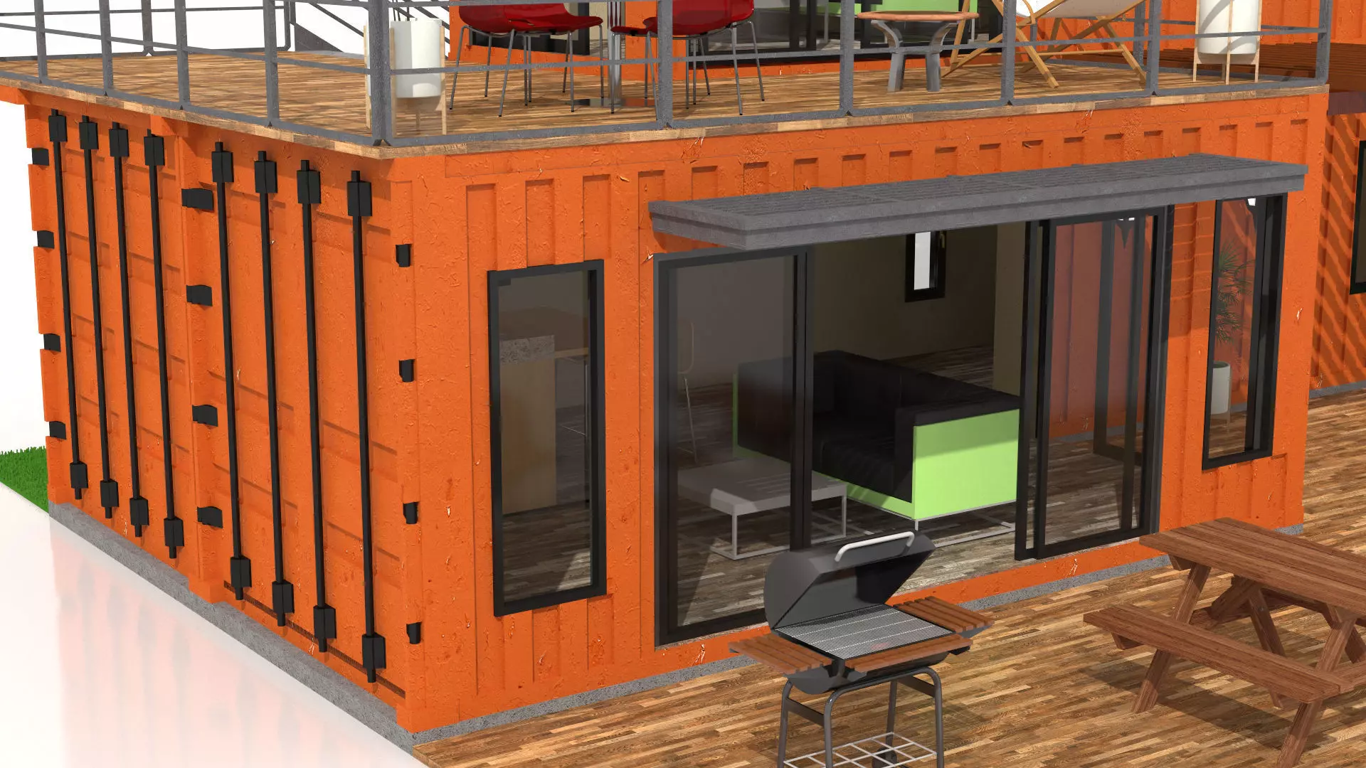 Container Villa  3D model_9