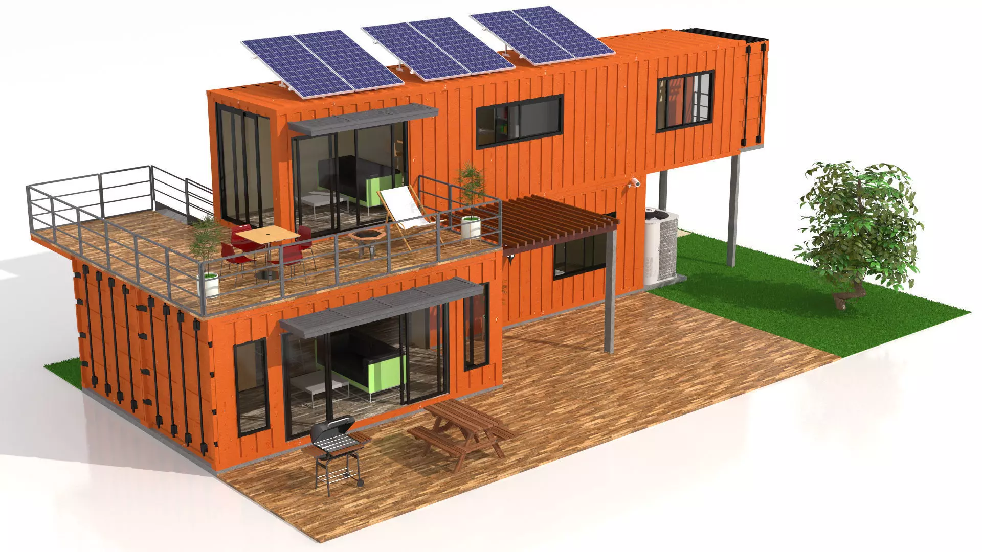 Container Villa  3D model_2