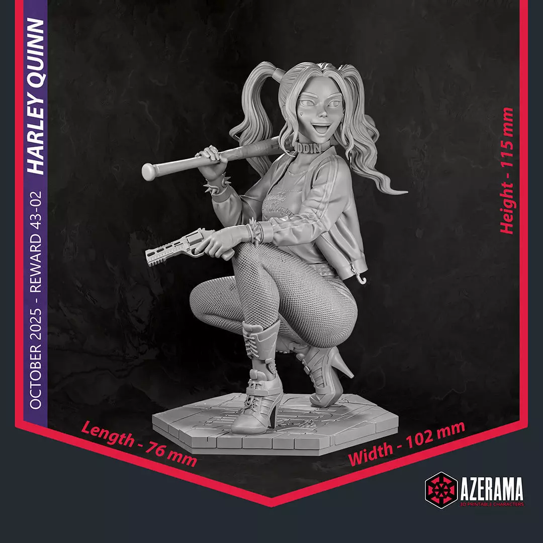 Harley Quinn STL Ready for 3D Printing 3D print model_5