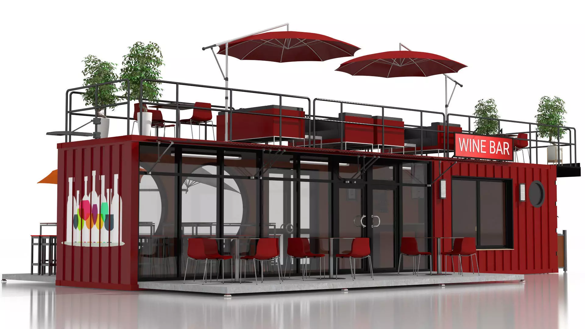 Container Wine Bar 3D model_6