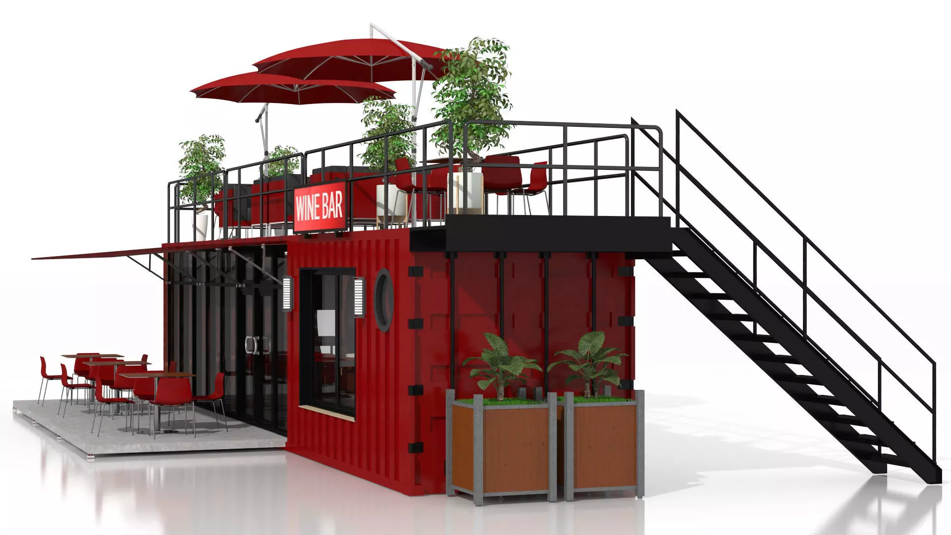 Container Wine Bar 3D model_7