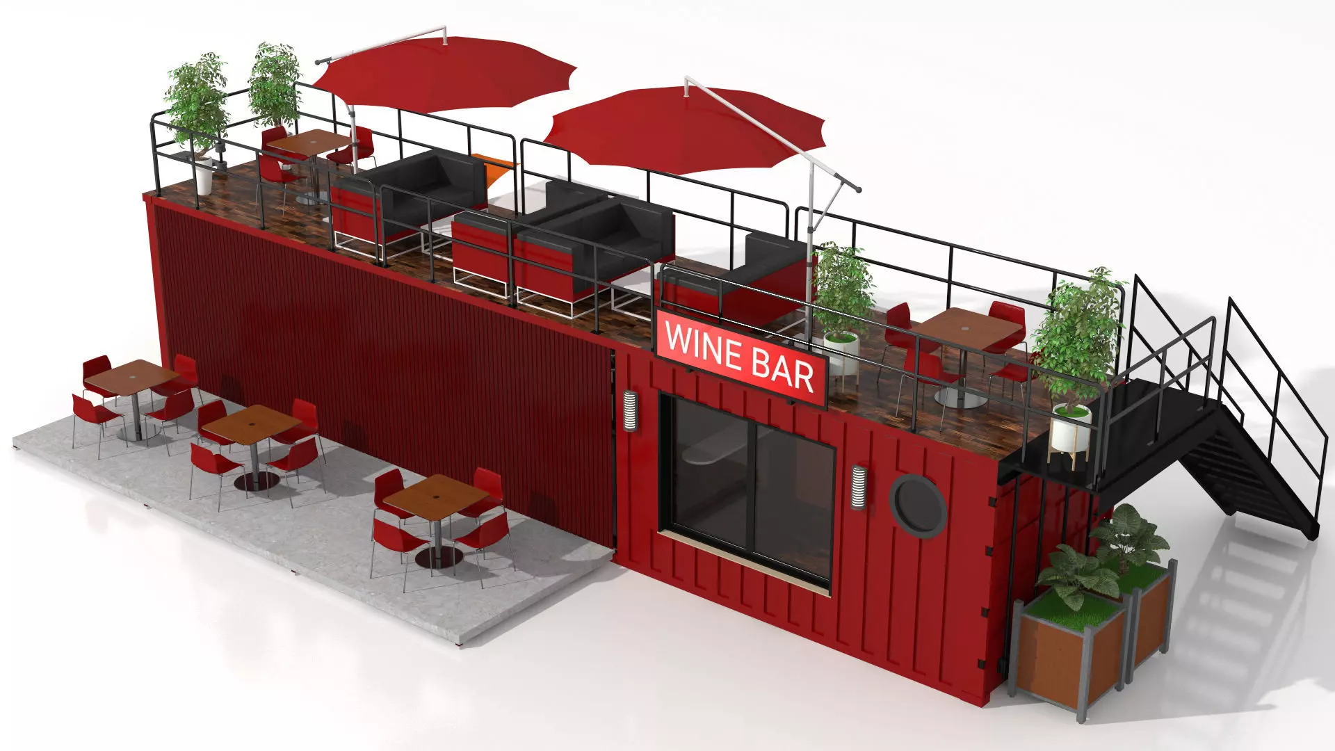 Container Wine Bar 3D model_10