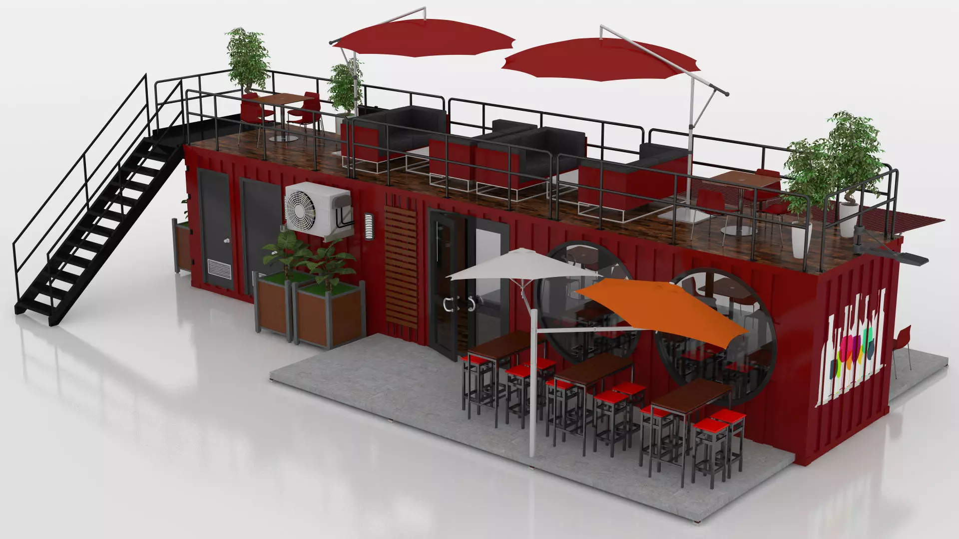 Container Wine Bar 3D model_12