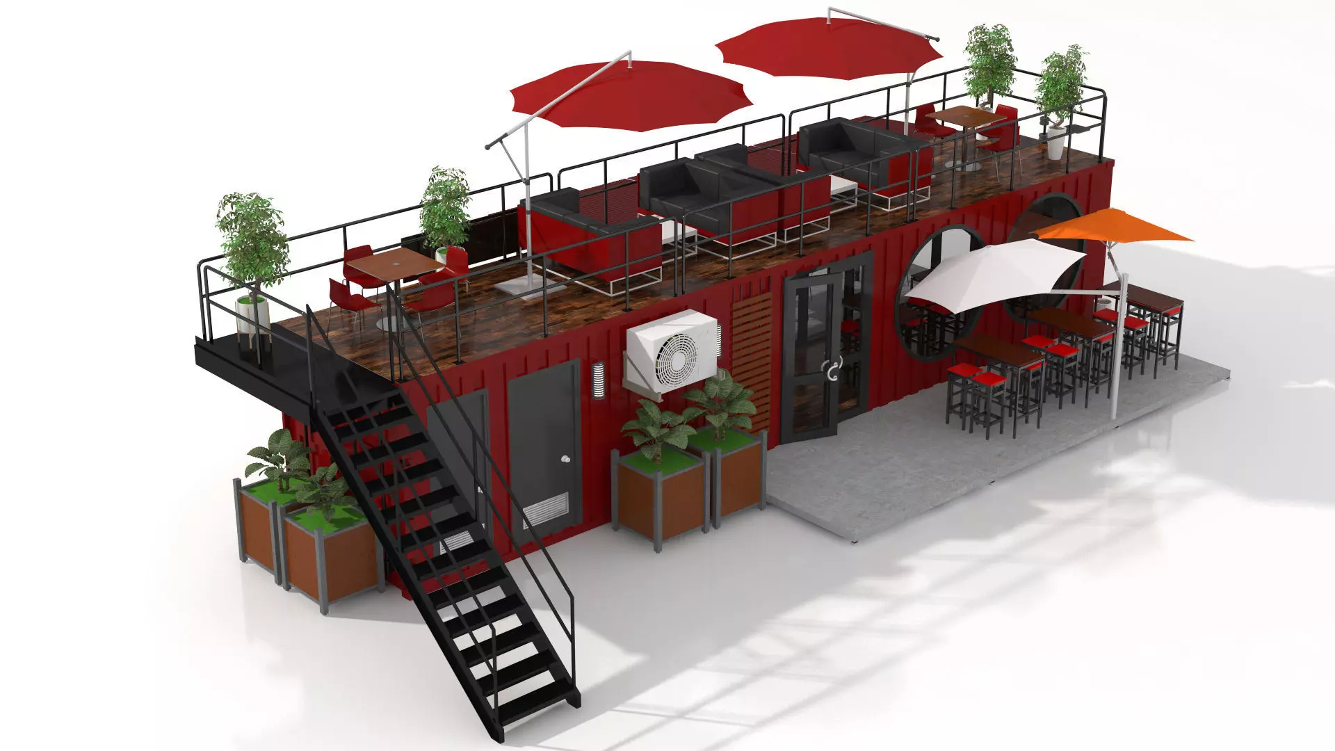 Container Wine Bar 3D model_2