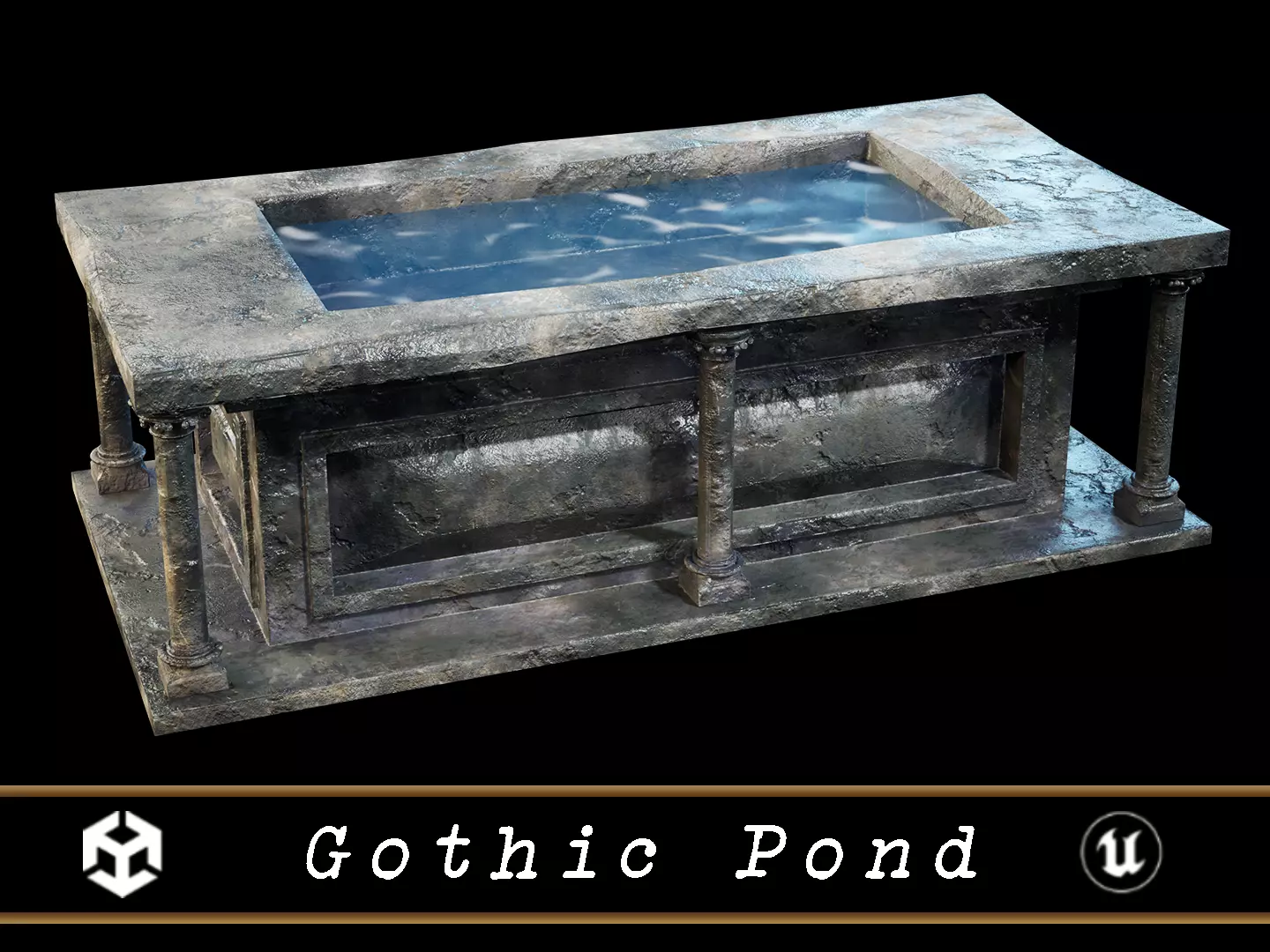 Gothic Pond Low-poly 3D model