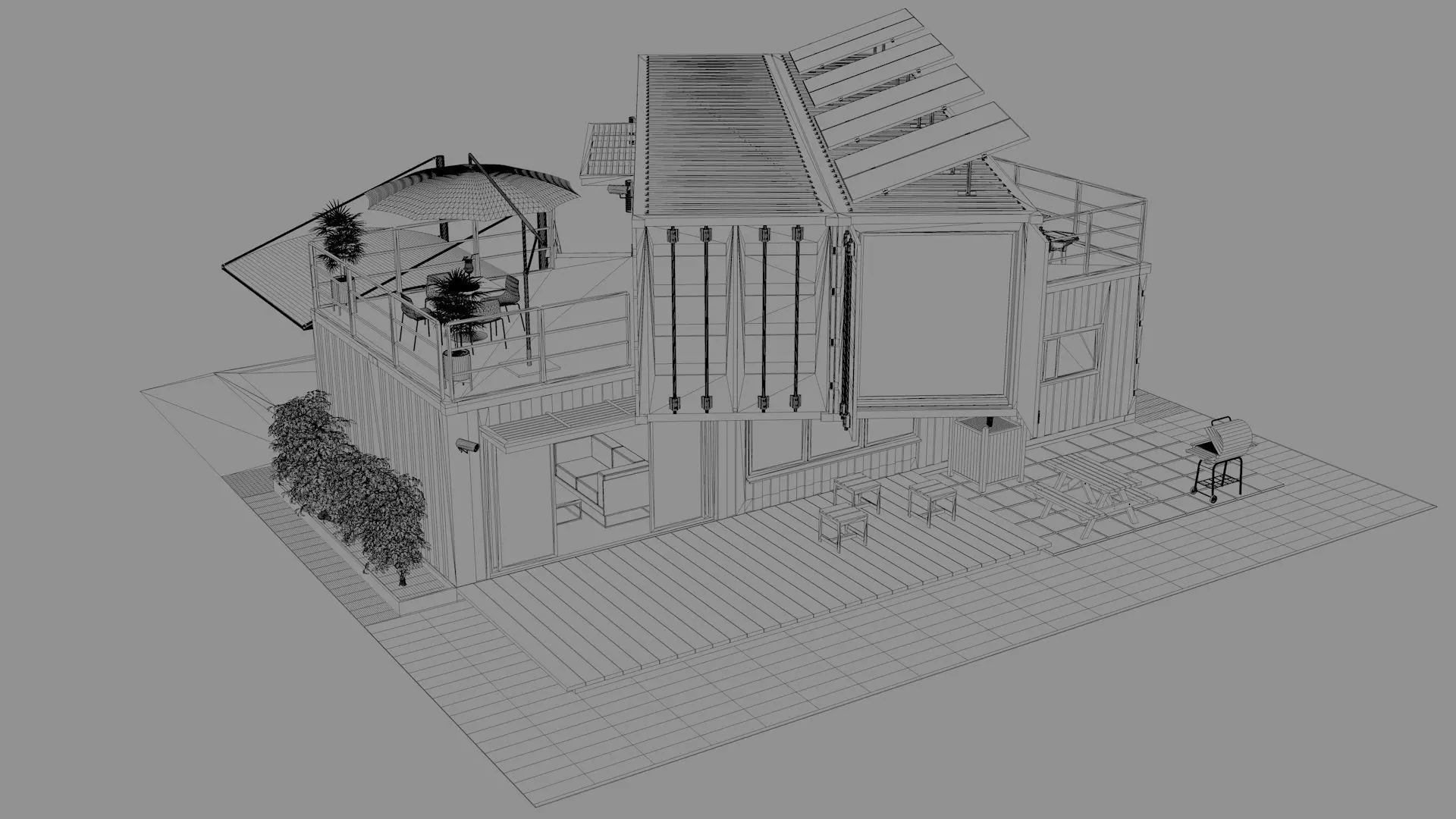 40ft Container Houses  3D model_16