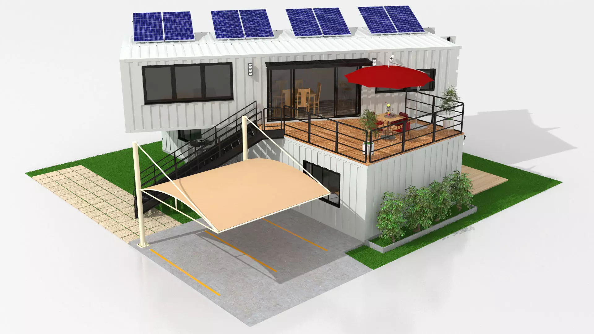 40ft Container Houses  3D model_9