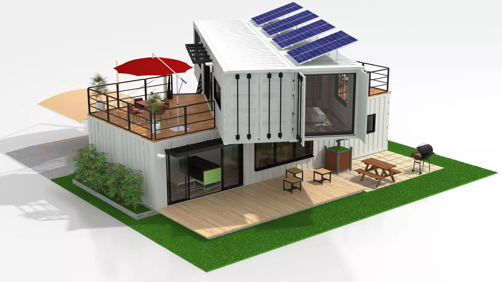 40ft Container Houses  3D model_4