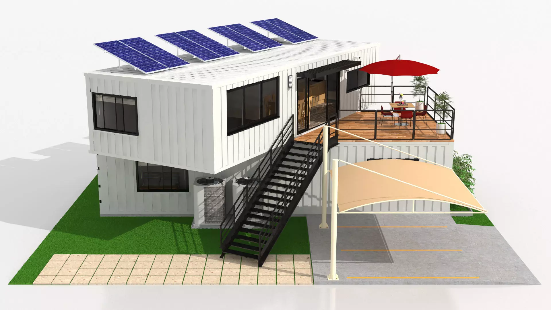 40ft Container Houses  3D model_11